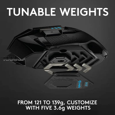Logitech G502 HERO HIGH PERFORMANCE Gaming Mouse - Black