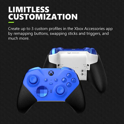 Xbox Elite Series 2 Core Wireless Controller – Blue – Xbox Series X|S, Xbox One, Windows PC, Android, and iOS MICROSOFT