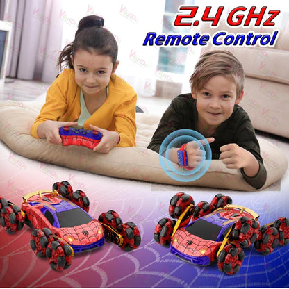 VikriDA 8 Wheel Remote Control Car with Lights, Music & 360° Rotation – Hand Control RC Vehicle Toy for Kids & Adults