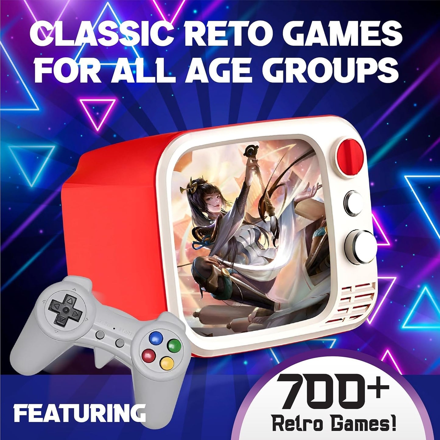 Portable Mini TV Gaming,Handheld Retro Gamebox Console with 740 Classic Games