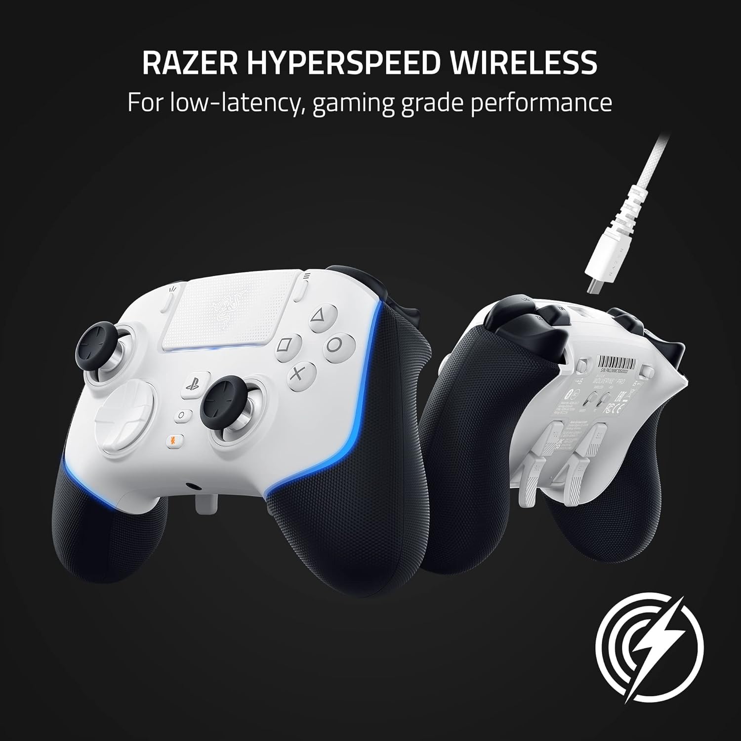 Razer Wolverine V2 Pro Wireless Gaming Controller for PlayStation 5 / PS5 PC: HyperSpeed Wireless - Mecha-Tactile Action Buttons - 8-Way Microswitch D-Pad RAZER