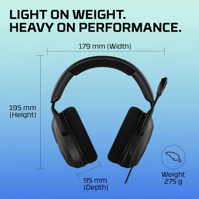 HyperX Cloud Stinger 2 Core - Gaming Headset for Playstation, Lightweight Over-Ear Headset with mic, Swivel-to-Mute Function, 40mm Drivers - Black Black HYPERX
