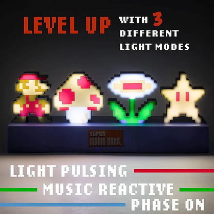Super Mario Bros Icons Light, Decorative Light Up Figure IPLAY