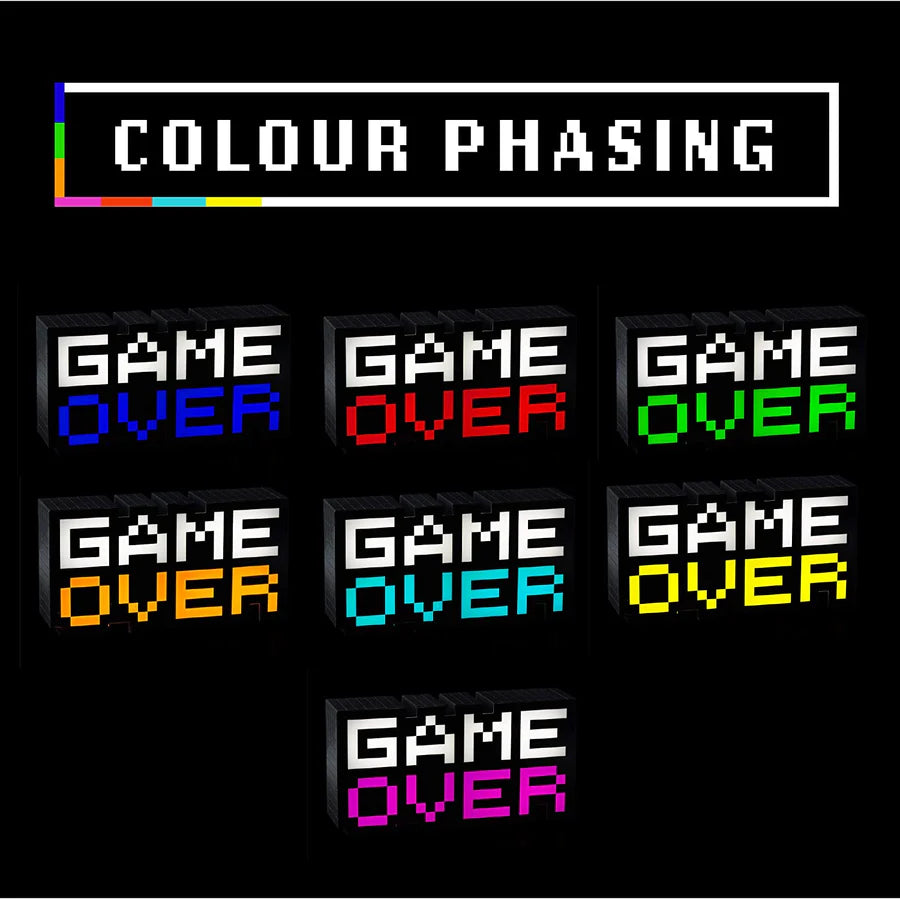 Game Over 8-Bit Pixel Light, Color Changing Light IPLAY