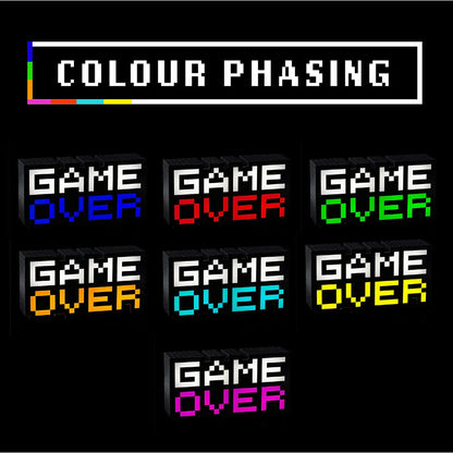 Game Over 8-Bit Pixel Light, Color Changing Light IPLAY