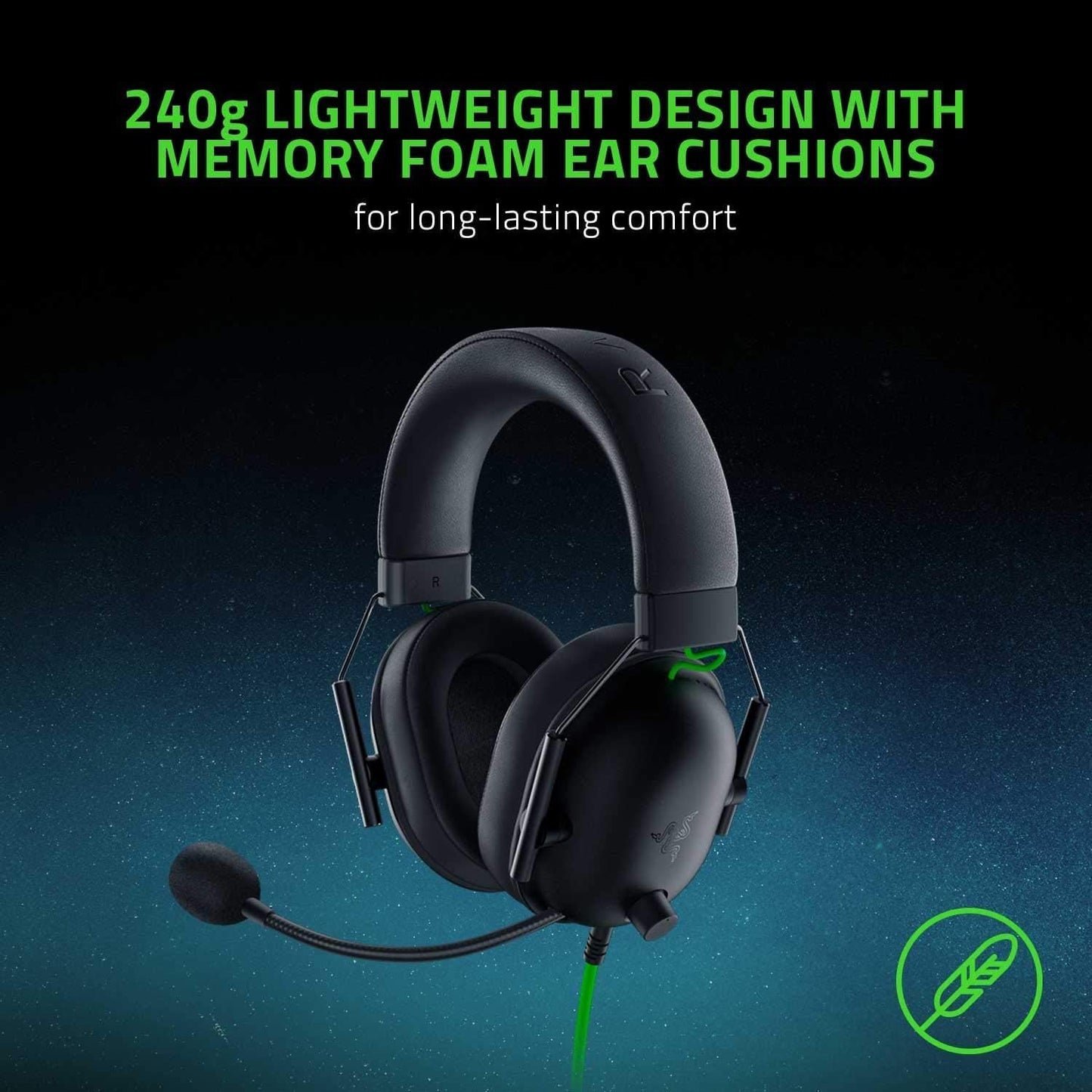 Razer BlackShark V2 X Gaming Headset: 7.1 Surround Sound RAZER