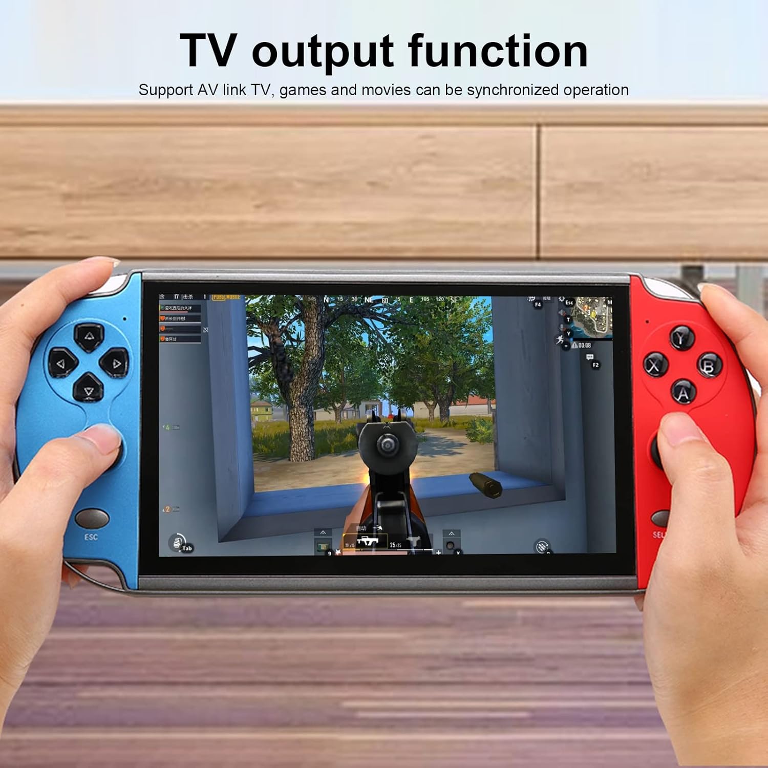 X12 Plus 7 inch Video Game Console Handheld Portable MP5, Built in 1000 Games,16GB Memory, Nostalgic Arcade Game Console with Joystick,Support GBC/GBA/NES/MD/SMC/SFC gametricks