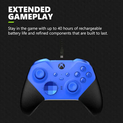 Xbox Elite Series 2 Core Wireless Controller – Blue – Xbox Series X|S, Xbox One, Windows PC, Android, and iOS MICROSOFT