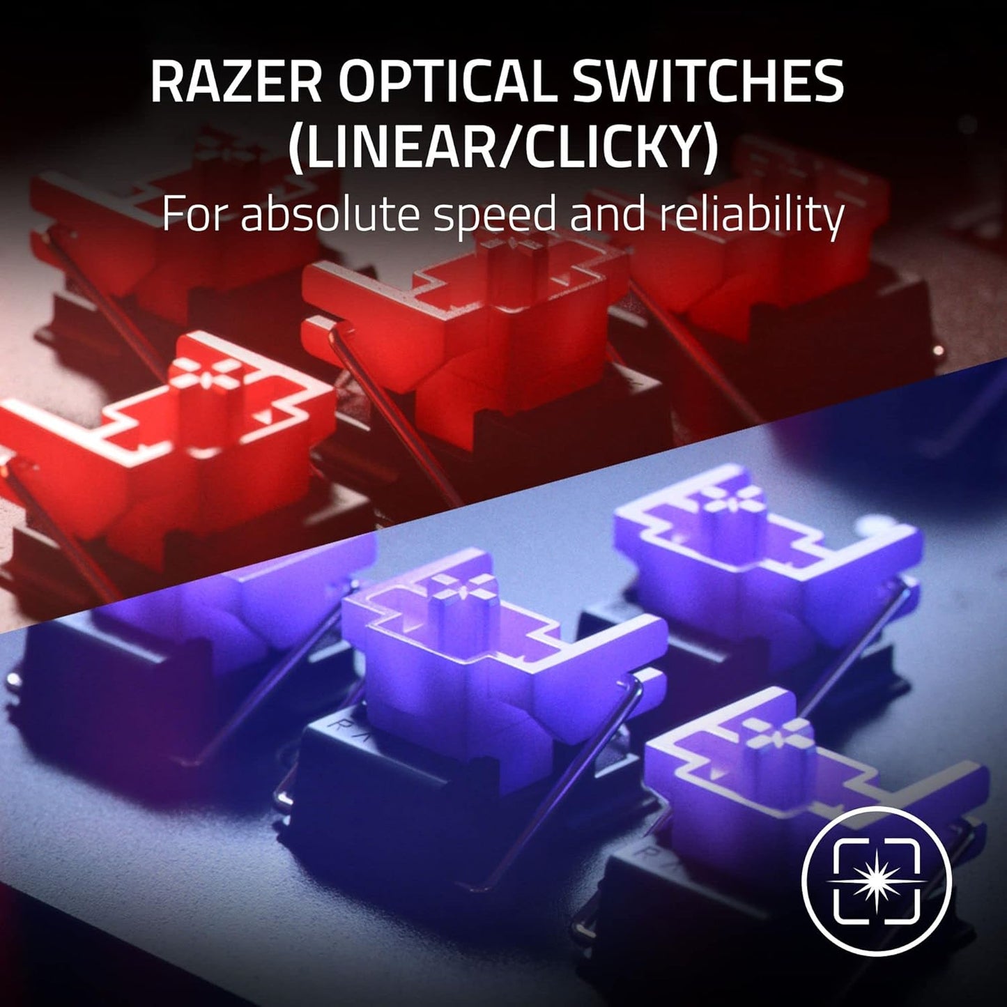 Razer Huntsman V2 TKL Tenkeyless Gaming Keyboard: Fast Linear Optical Switches Gen2 w/Sound Dampeners & 8000Hz Polling Rate RAZER