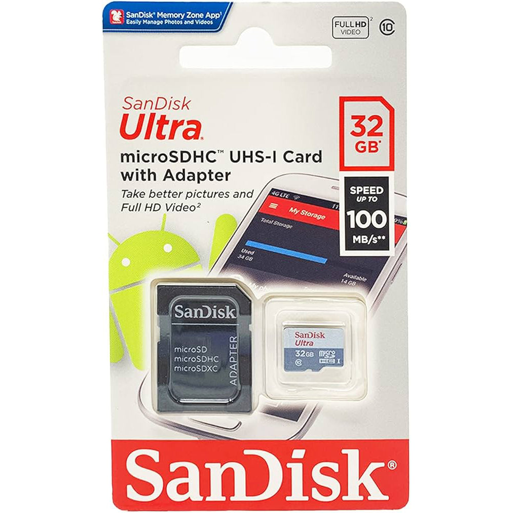 SanDisk Ultra microSDXC Memory Card with different capacitIies SanDisk