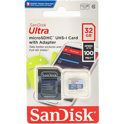 SanDisk Ultra microSDXC Memory Card with different capacitIies SanDisk