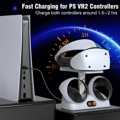 Dobe PS VR2 Controllers Charging Station with Led Indicator & VR Headset Display Stand DOBE