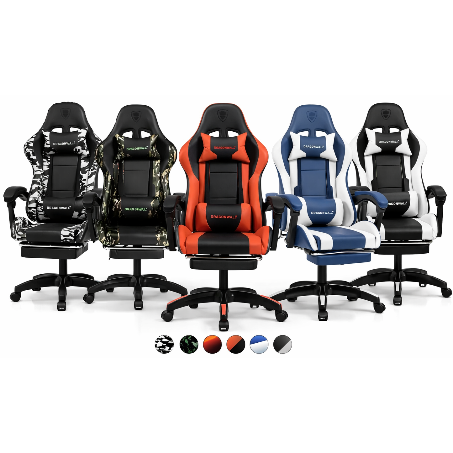 Deadskull Gaming Chair with Footrest