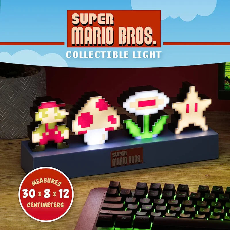 Super Mario Bros Icons Light, Decorative Light Up Figure IPLAY