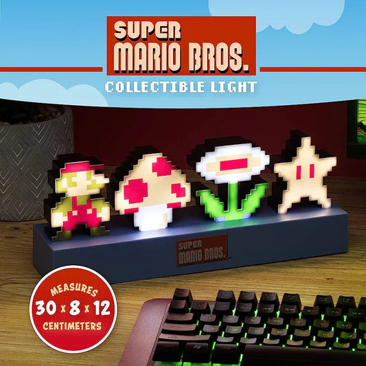 Super Mario Bros Icons Light, Decorative Light Up Figure IPLAY