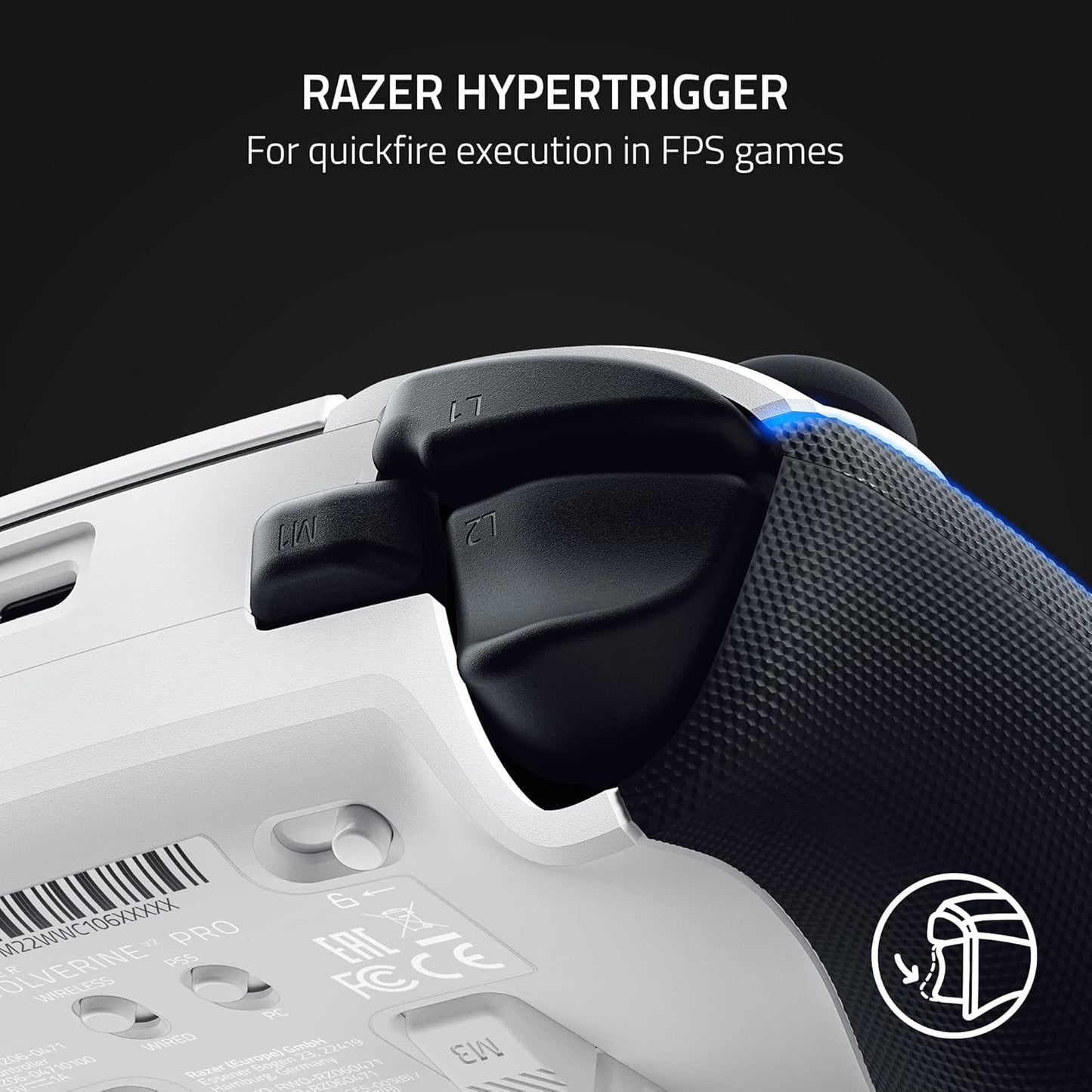 Razer Wolverine V2 Pro Wireless Gaming Controller for PlayStation 5 / PS5 PC: HyperSpeed Wireless - Mecha-Tactile Action Buttons - 8-Way Microswitch D-Pad RAZER