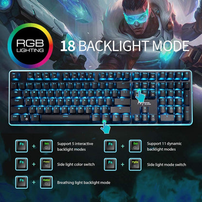 Royal Kludge RK918 Wired Mechanical Keyboard 108 Keys
