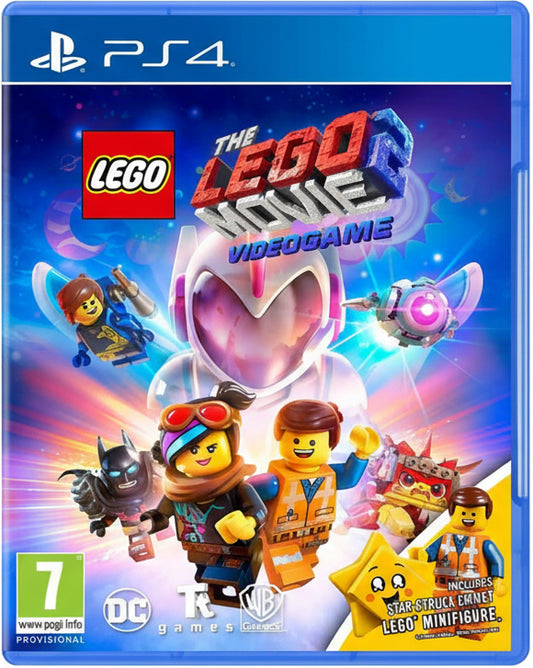Cover of 'The LEGO Movie 2 Videogame' for PS4 with LEGO characters and logo.