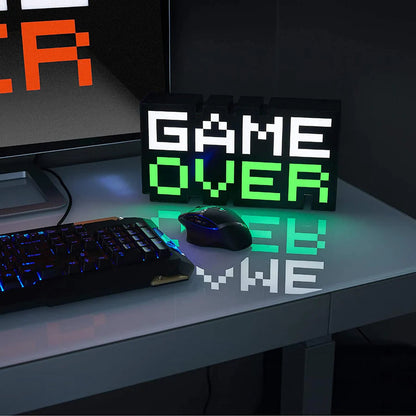 Game Over 8-Bit Pixel Light, Color Changing Light IPLAY