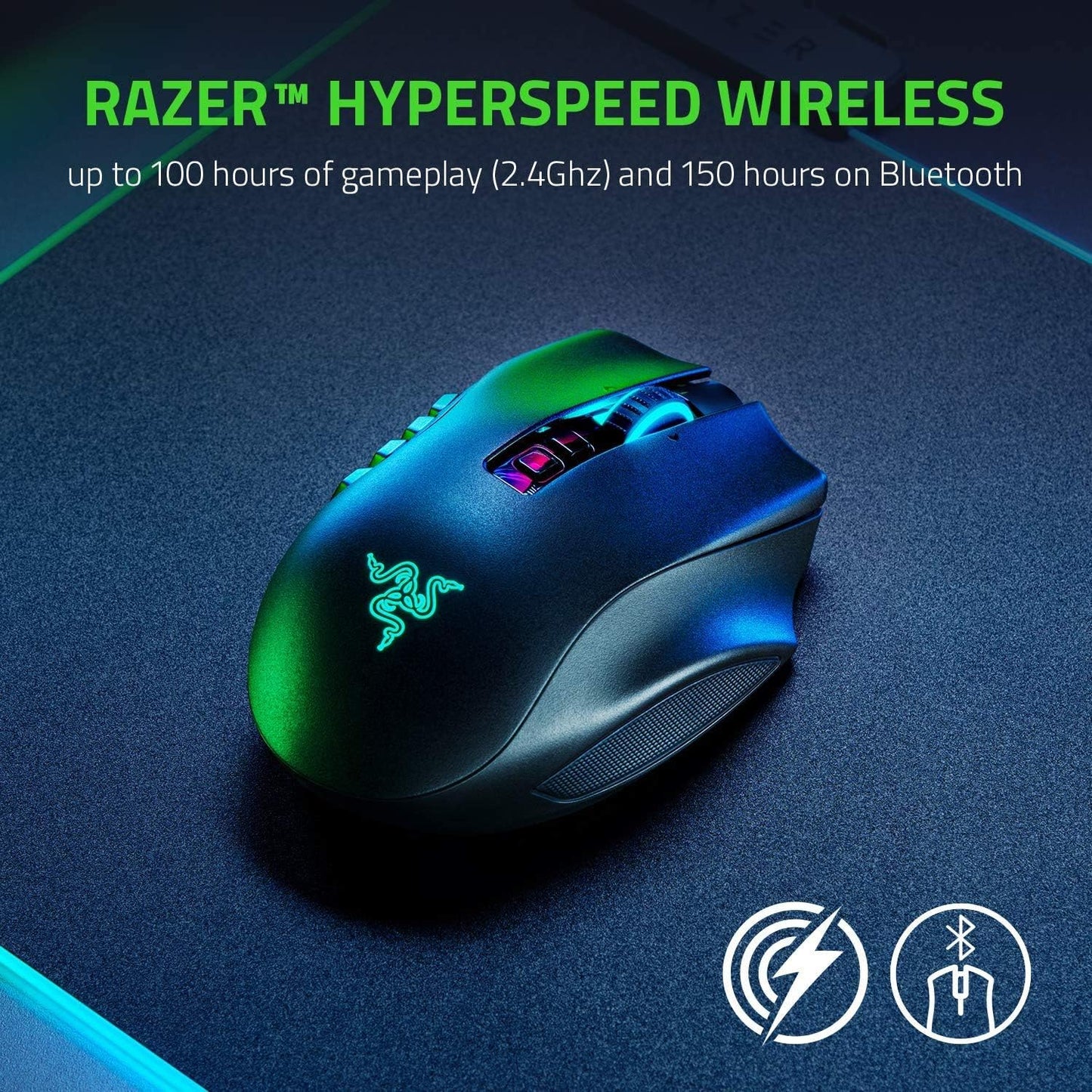 Razer Naga Pro - Modular Wireless Gaming Mouse with Interchangeable Side Panels RAZER