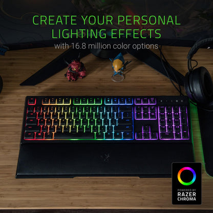Razer Ornata Chroma Revolutionary Mecha-Membrane RGB Gaming Keyboard with Individually Backlit Mid-Height Keys Wrist Rest RAZER