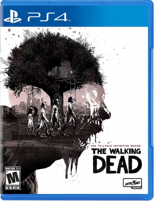 Game cover for 'The Walking Dead' by Telltale Games on a PS4 platform.