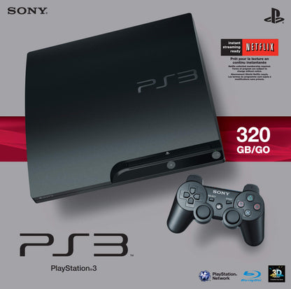 PlayStation PS3 Slim 320 GB Charcoal Black Console from Sony