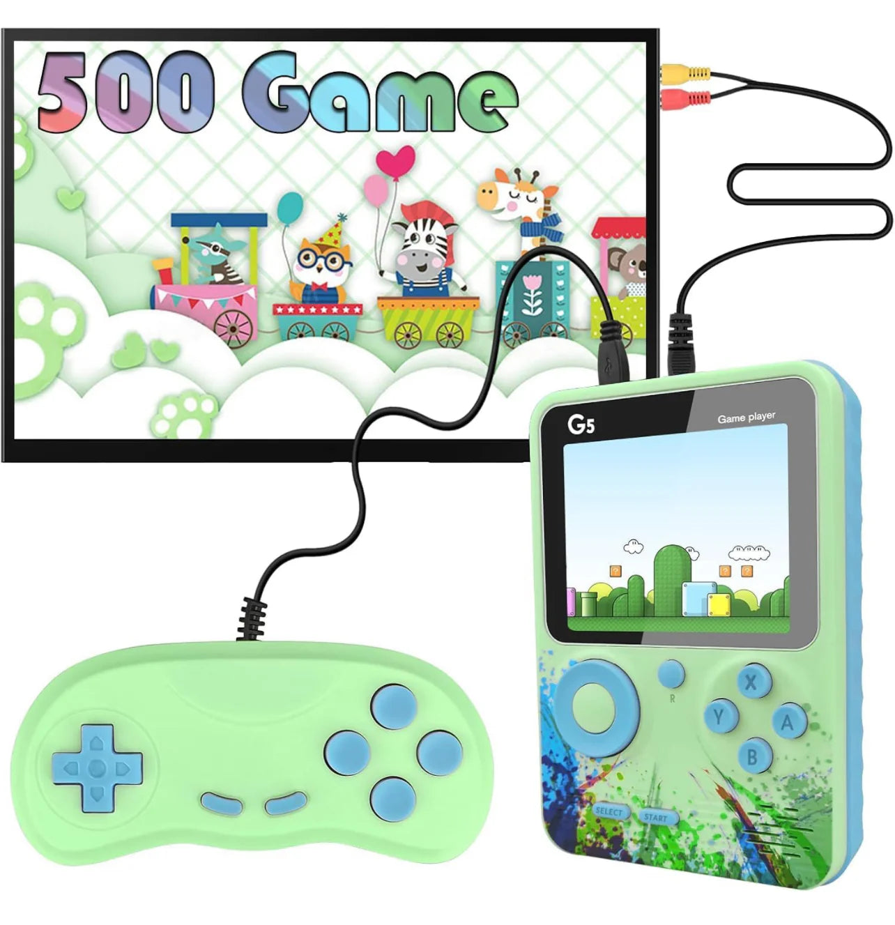 G5 Game Box - 500 Retro Games in 1 Mini Game Console Colorful LCD Screen