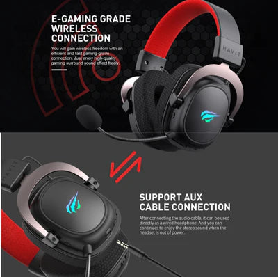 Havit H2002G 2.4GHz Wireless Gaming Headset For PC & PS4 HAVIT