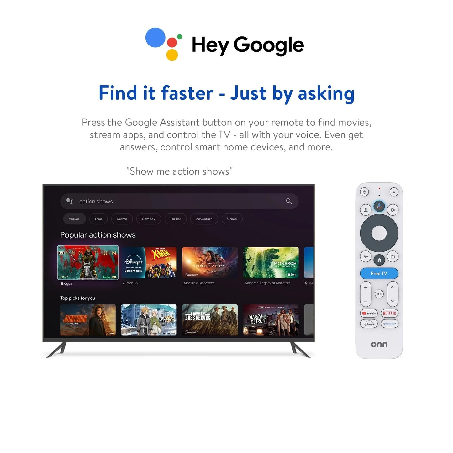 onn Full HD Streaming Device, Google TV - Remote with Voice Control gametricks