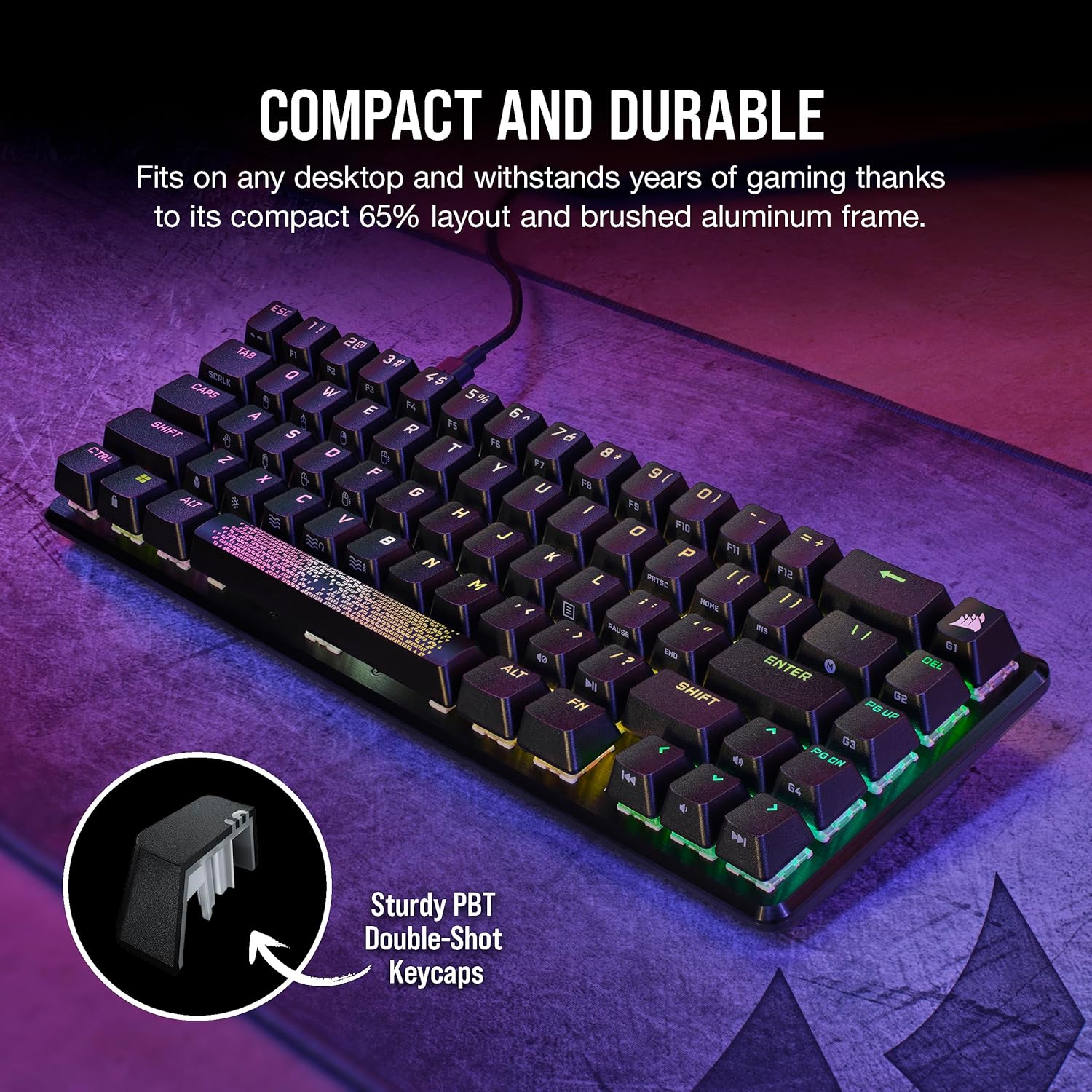 Corsair K65 PRO Mini RGB 65% Optical-Mechanical Wired Gaming Keyboard CORSAIR