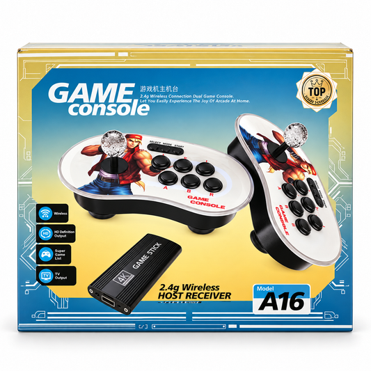 A16 Dual Wireless Arcade Retro Game Console – 4K HDMI A16