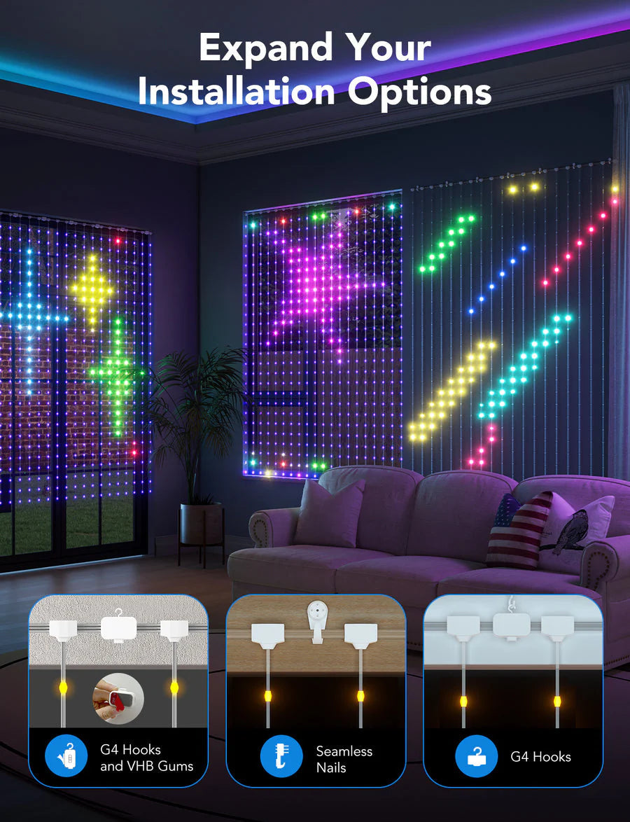 Govee Curtain Lights Dynamic DIY Light Art Canvas Govee