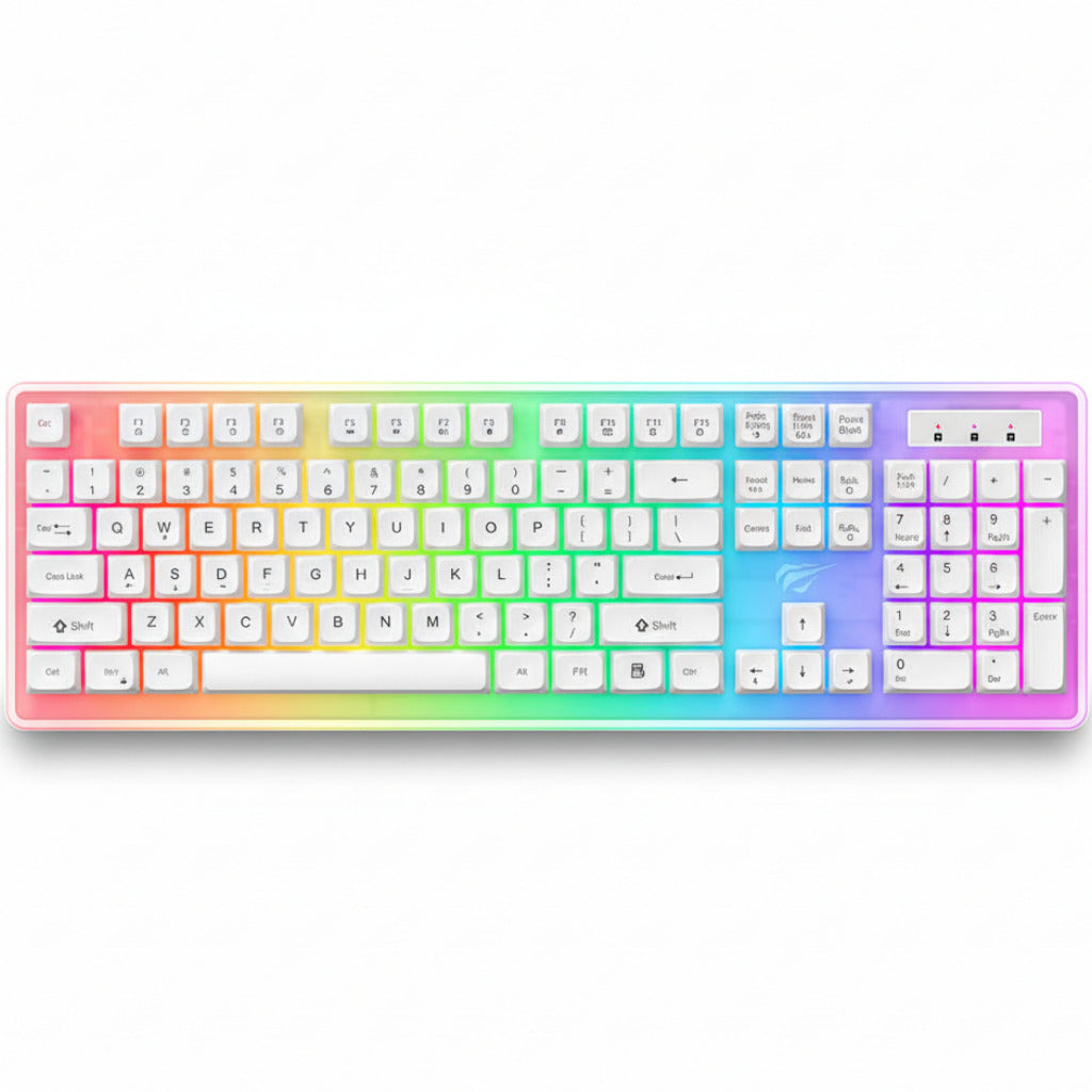 Havit KB876L RGB backlighting Gaming Keyboard - White HAVIT