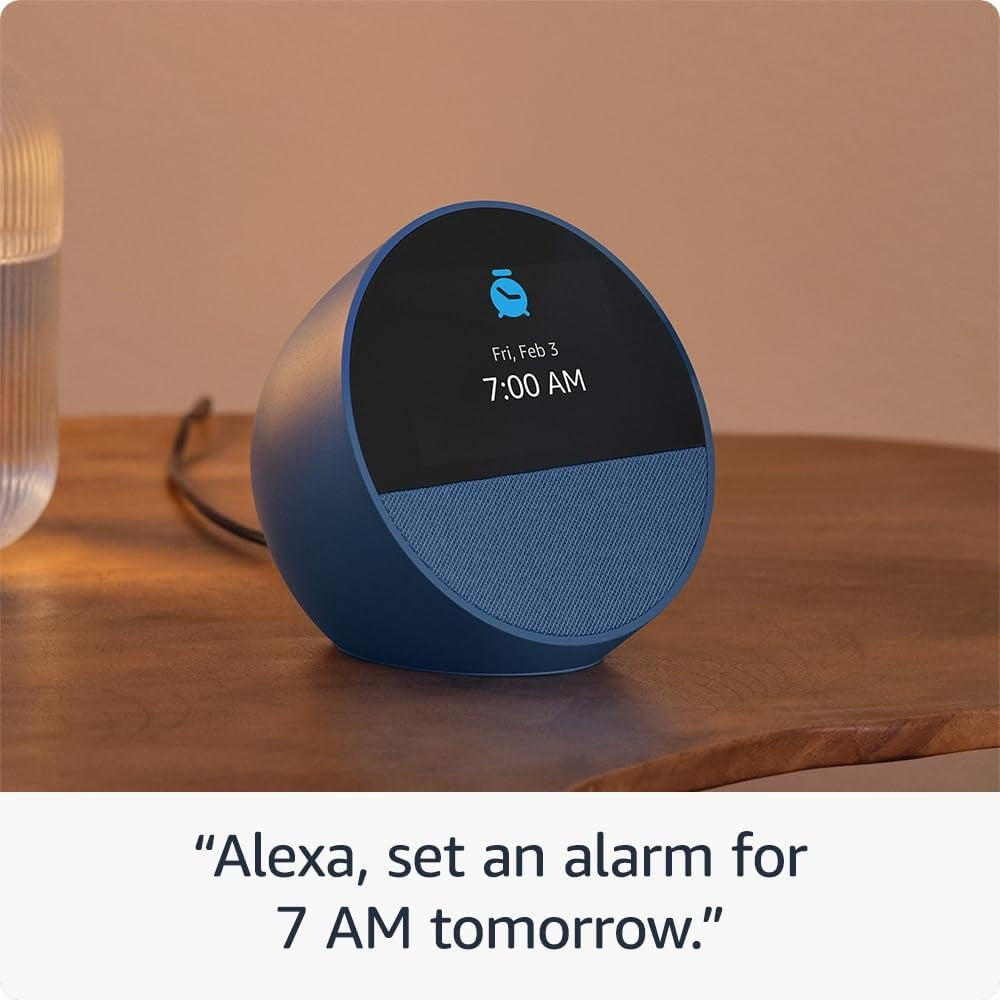 Amazon Echo Spot (2024) – Smart Alarm Clock with Alexa, Color Display & Premium Sound Amazon