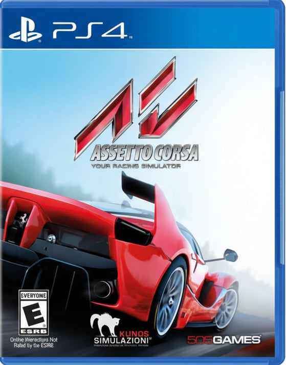 Assassiné Corsa game cover for PS4 with red sports car