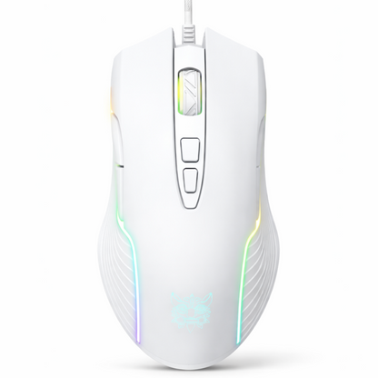 Onikuma CW905 RGB 3600 DPI Wired Professional Gaming Mouse (White) ONIKUMA