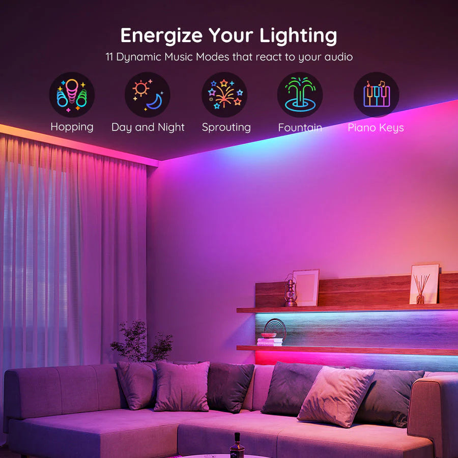 Govee RGBIC Basic Wi-Fi + Bluetooth LED Strip Lights - H618 Govee