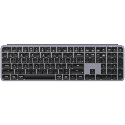 Keychron B6 Pro B6P-K1 Space Gray full-size keyboard front view on white