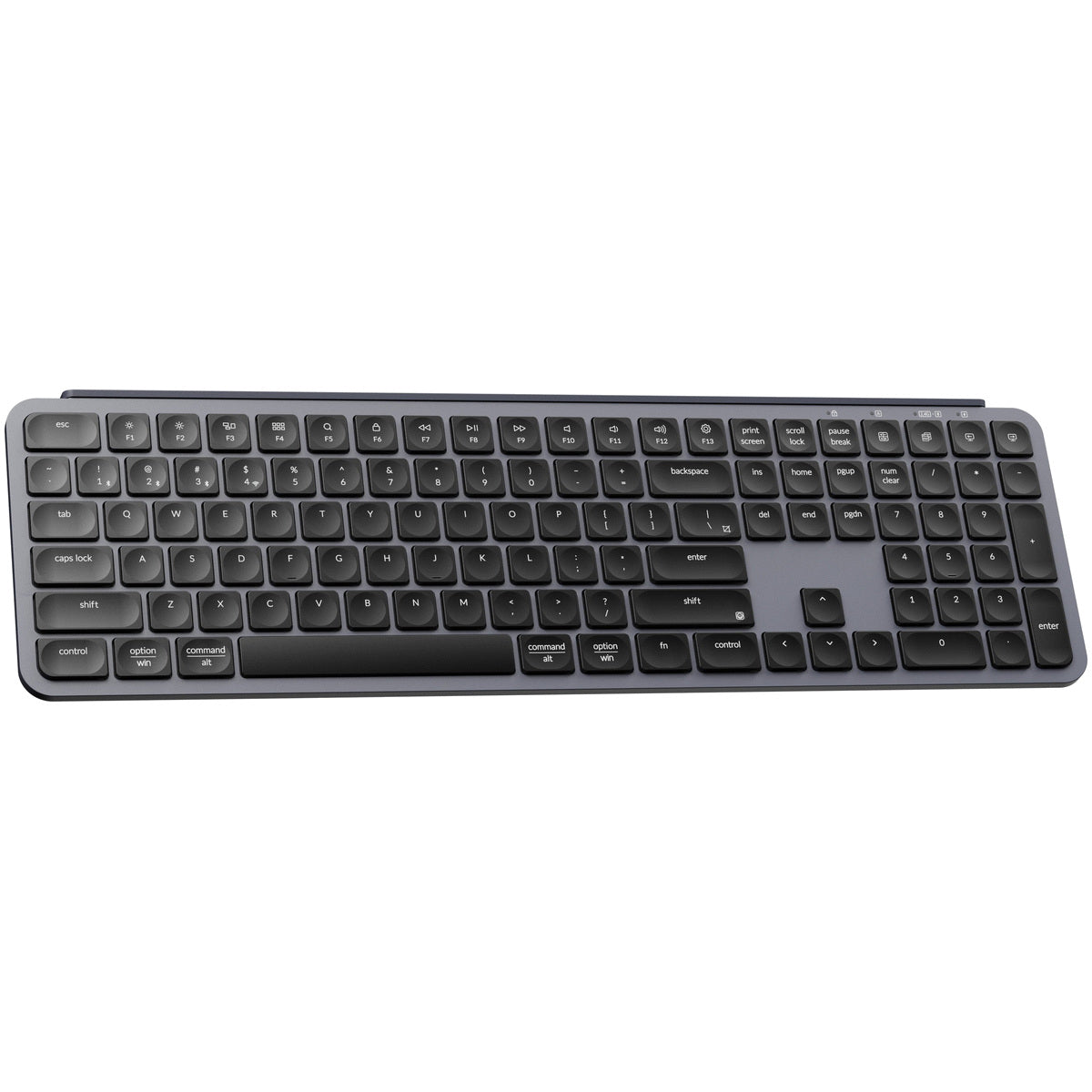 Keychron B6 Pro Space Gray ultra-slim wireless keyboard angled product view