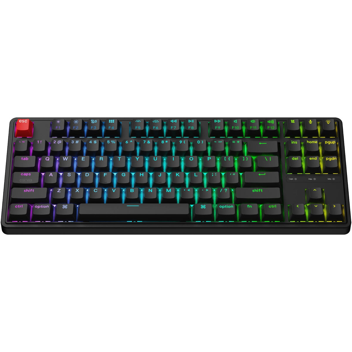 Keychron C3 Pro 8K black RGB tenkeyless keyboard product view white background