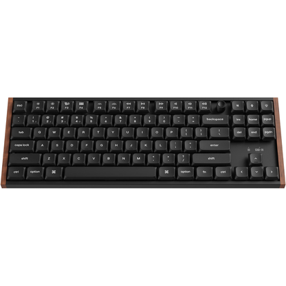 Keychron K1 Ultra 8K red switch low-profile TKL keyboard full front view on white