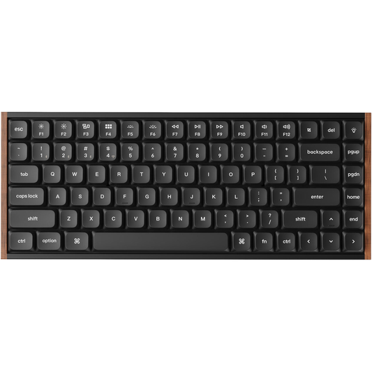 Keychron K3 Ultra 8K K3U-H4 black Banana switch 75 percent keyboard flat front top view