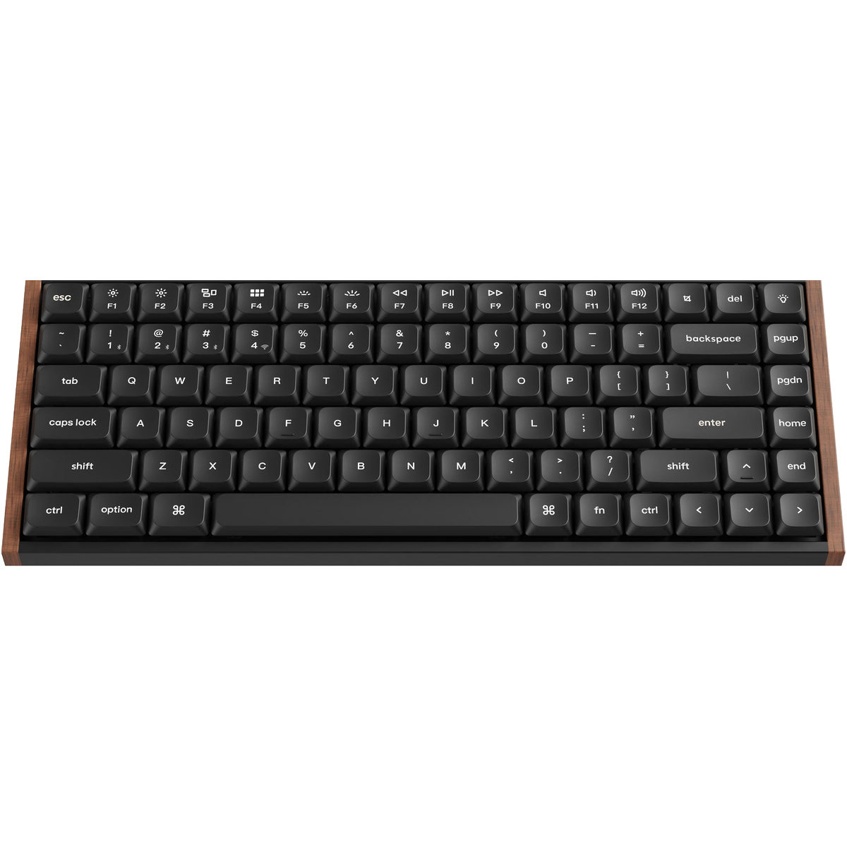 Keychron K3 Ultra 8K black 75 percent low profile mechanical keyboard front view on white