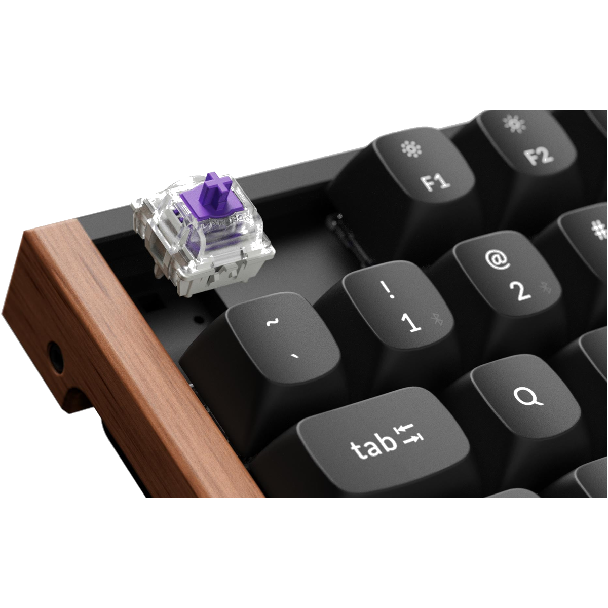 Keychron K8 HE Black Special Edition Gateron Double-Rail magnetic Nebula switch close-up