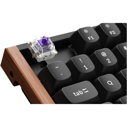 Keychron K8 HE Black Special Edition Gateron Double-Rail magnetic Nebula switch close-up