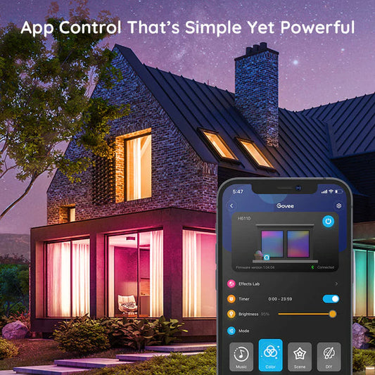 Govee RGB Smart Wi-Fi + Bluetooth LED Strip Lights(10m) [Energy Class A] Govee