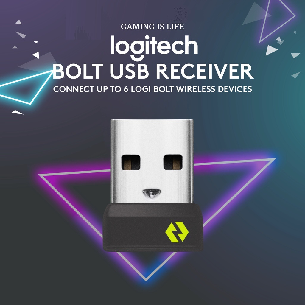 LOGITECH Bolt USB Receiver , High Performance Wireless Connection For Wireless Mouse, Keyboard or Combo, Connects up to 6 Devices , Supports Windows, macOS, Linux, Chrome OS