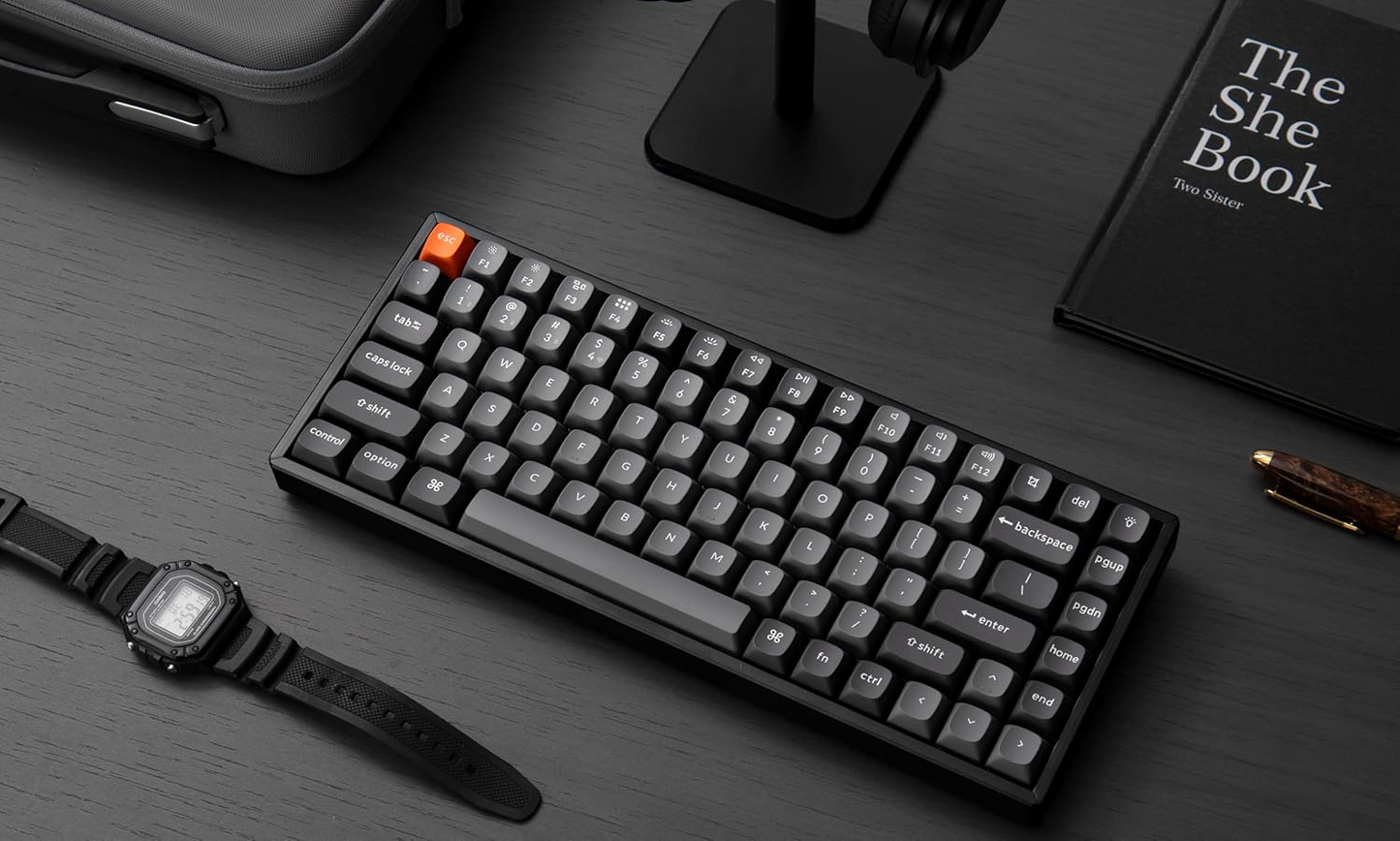 Keychron K2 Max QMK Wireless Mechanical Keyboard With 75% Layout, Super Banana Switch