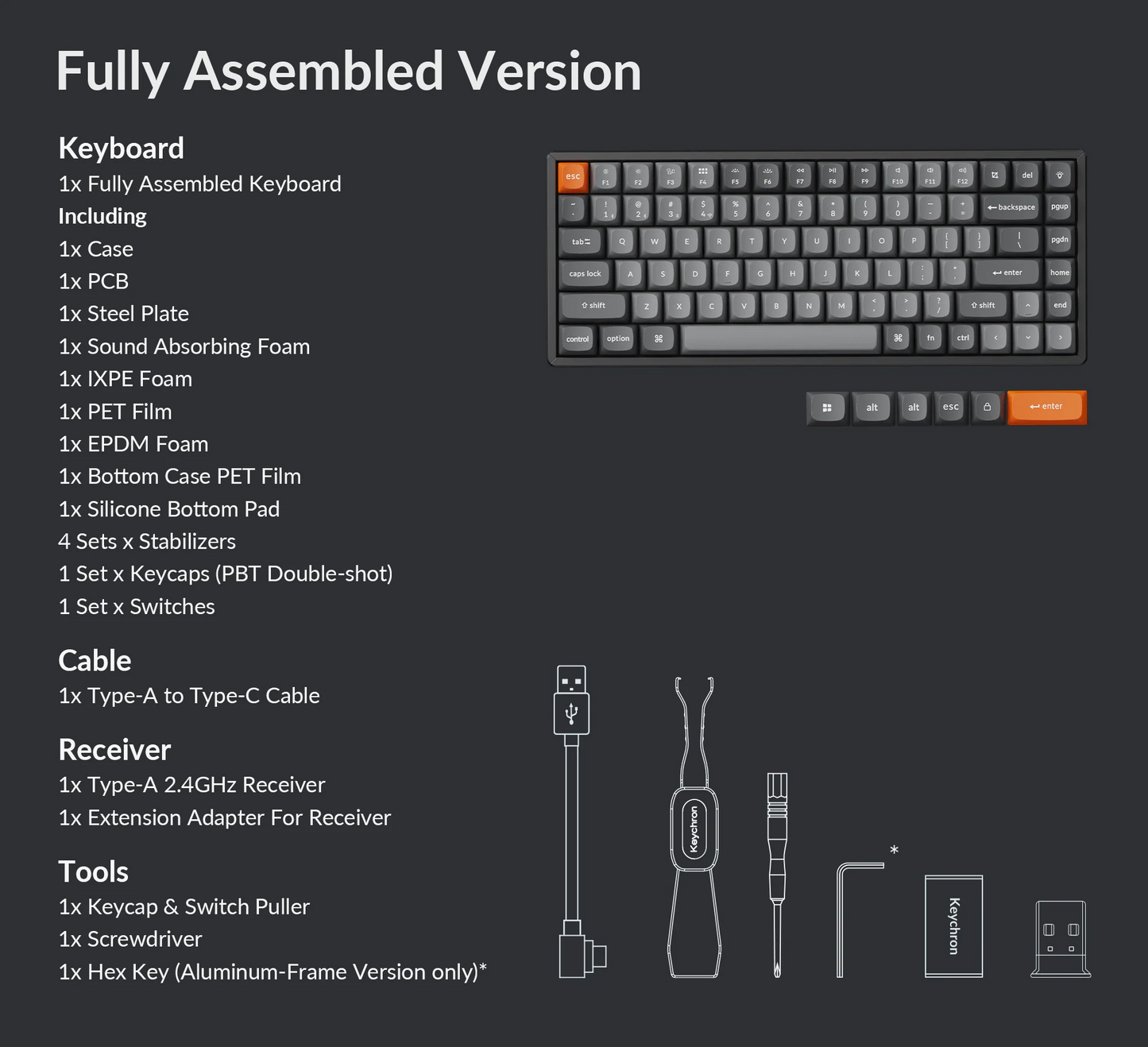 Keychron K2 Max QMK Wireless Mechanical Keyboard With 75% Layout, Super Banana Switch